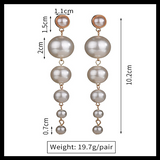 LONG PEARL STATEMENT EARRINGS - FASHION EARRING FOR WOMEN #2019