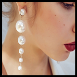 LONG PEARL STATEMENT EARRINGS - FASHION EARRING FOR WOMEN #2019