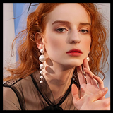 LONG PEARL STATEMENT EARRINGS - FASHION EARRING FOR WOMEN #2019