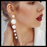 LONG PEARL STATEMENT EARRINGS - FASHION EARRING FOR WOMEN #2019